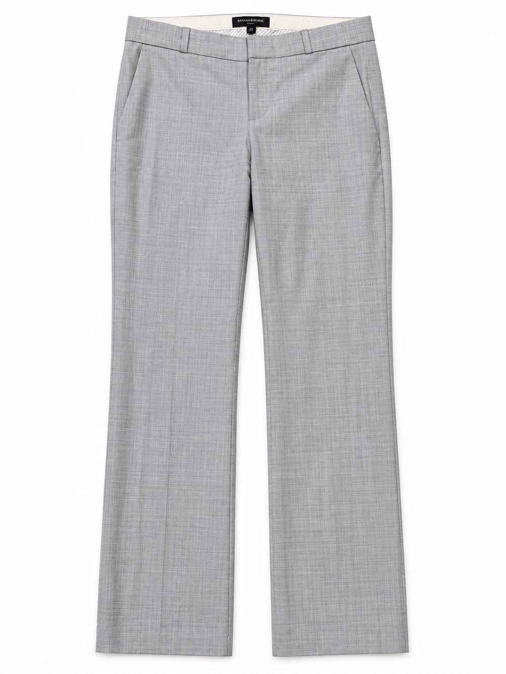 Banana Republic Logan Pants Women’s 2S Gray Plaid Wool Blend Dress Trousers